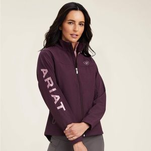 Ariat soft shell team jacket mulberry women’s size large.